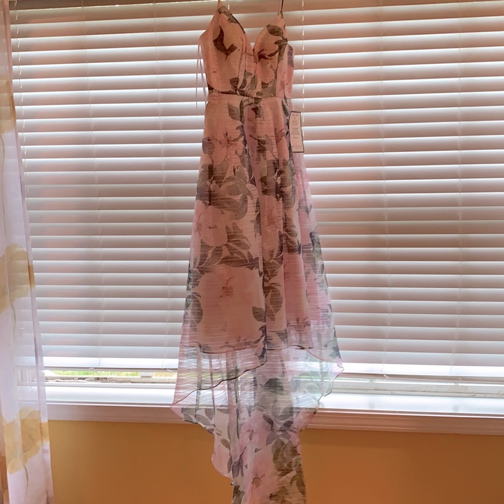 Beaty Adams Dress. Size 6. Pink & Grey and sliver